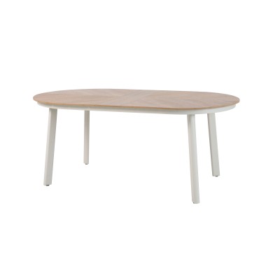 Veba - Polly table à manger de jardin - Beige-Bois