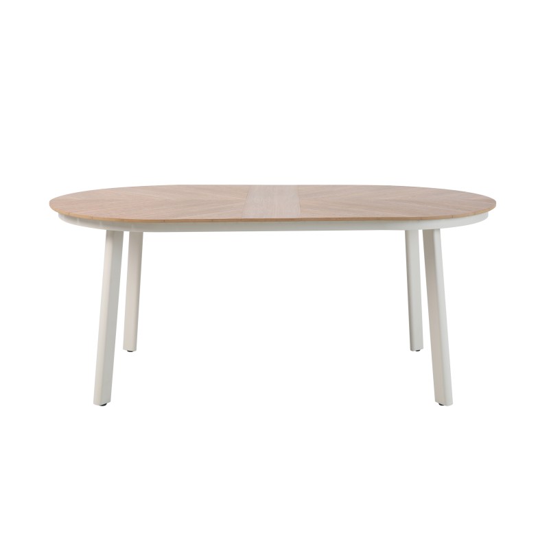 Veba - Polly table à manger de jardin - Beige-Bois