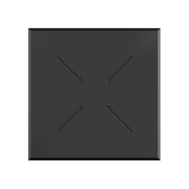 Veba - X Cross table de bistrot avec piètement noir + plateau carré HPL noir