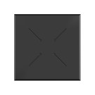 Veba - X Cross table de bistrot avec piètement noir + plateau carré HPL noir