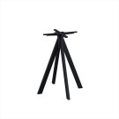 Veba - Infinity table de bistrot avec piètement noir + plateau carré HPL Midnight Marble