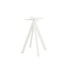 Veba - Infinity table de bistrot avec piètement blanc + plateau carré HPL noir 70x70 cm