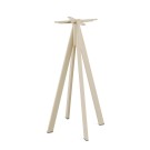 Veba - Infinity mange-debout avec piètement sable + plateau HPL carré Midnight Marble