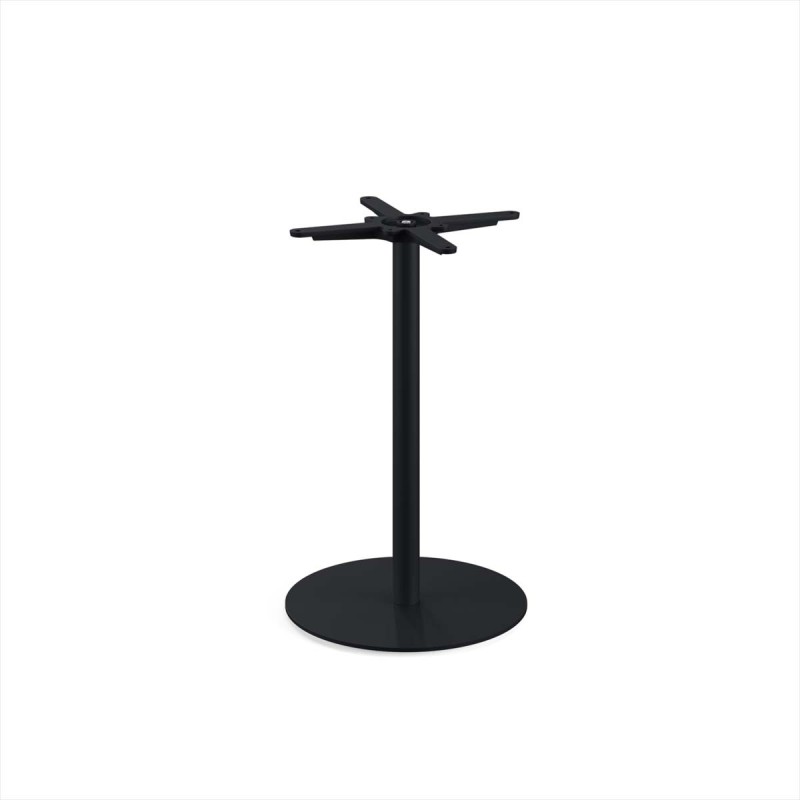 Veba - Urban table de bistrot avec piètement noir + plateau carré HPL noir