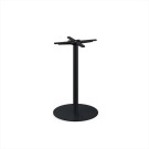 Veba - Urban table de bistrot avec piètement noir + plateau carré HPL noir