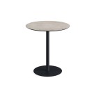 Veba - Urban table de bistrot avec piètement noir + plateau HPL rond Moonstone