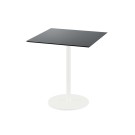 Veba - Urban table de bistrot avec piètement blanc + plateau carré HPL noir