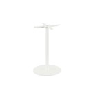 Veba - Urban table de bistrot avec piètement blanc + plateau carré HPL Riverwashed Wood