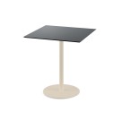 Veba - Urban table de bistrot avec piètement sable + plateau carré HPL noir