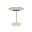Veba - Urban table de bistrot avec piètement sable + plateau rond HPL Moonstone