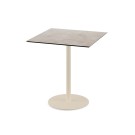 Veba - Urban table de bistrot avec piètement sable + plateau carré HPL Moonstone