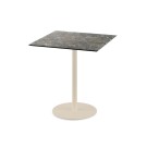 Veba - Urban table de bistrot avec piètement sable + plateau carré HPL Galaxy Marble