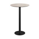 Veba - Urban mange-debout avec piètement noir + plateau rond HPL Moonstone Ø70 cm
