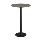 Veba - Urban mange-debout avec piètement noir + plateau rond HPL Midnight Marble