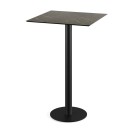 Veba - Urban mange-debout avec piètement noir + plateau carré HPL Midnight Marble