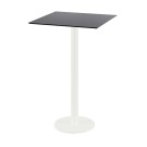 Veba - Urban mange-debout avec piètement blanc + plateau carré HPL noir