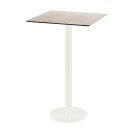 Veba - Urban mange-debout avec piètement blanc + plateau carré HPL Moonstone
