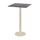 Veba - Urban mange-debout avec piètement sable + plateau carré HPL noir