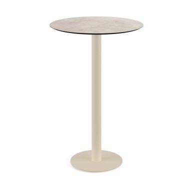 Veba - Urban mange-debout avec piètement sable + plateau rond HPL Moonstone