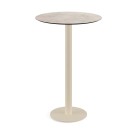 Veba - Urban mange-debout avec piètement sable + plateau rond HPL Moonstone