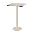 Veba - Urban mange-debout avec piètement sable + plateau carré HPL Moonstone