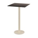 Veba - Urban mange-debout avec piètement sable + plateau carré HPL Riverwashed Wood