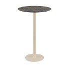 Veba - Urban mange-debout avec piètement sable + plateau rond HPL Galaxy Marble