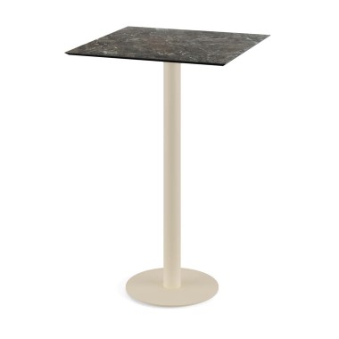 Veba - Urban mange-debout avec piètement sable + plateau carré HPL Galaxy Marble