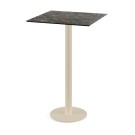 Veba - Urban mange-debout avec piètement sable + plateau carré HPL Galaxy Marble