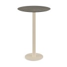 Veba - Urban mange-debout avec piètement sable + plateau rond HPL Midnight Marble