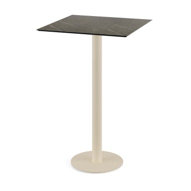 Veba - Urban mange debout avec piètement sable + plateau carré HPL Midnight Marble
