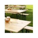 Veba - 1 table & 2 bancs pliables - Profondeur 700 mm