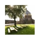 Veba - 1 table & 2 bancs pliables - Profondeur 700 mm