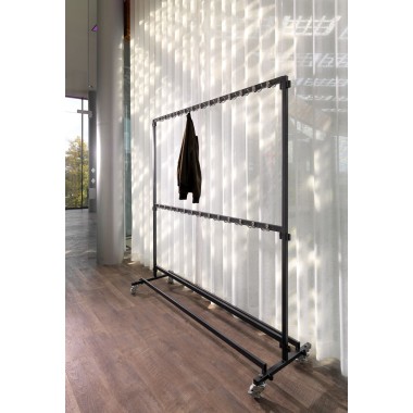 Veba - Porte-manteaux grand avec 104 crochets mobile et démontable extensible