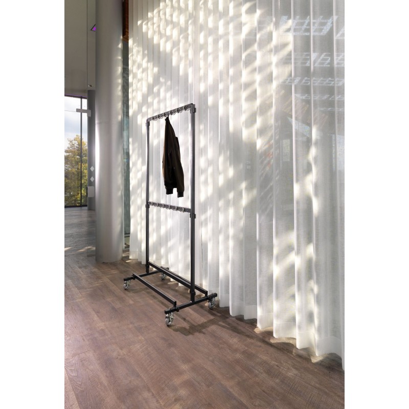 Veba - Porte-manteaux petit avec 48 crochets mobile et démontable extensible