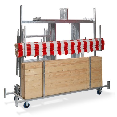 Veba - Chariot de transport pour étal de marché acier galvanisé