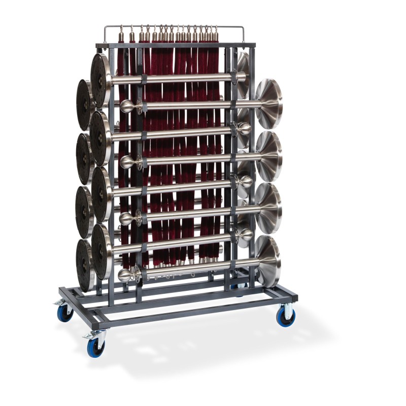 Veba - Chariot de transport Elegance pour 16 potelets et cordes