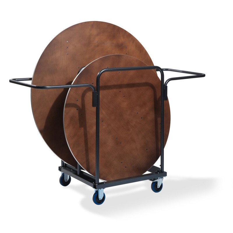 Veba - Chariot de transport pour 8 tables de banquet rondes
