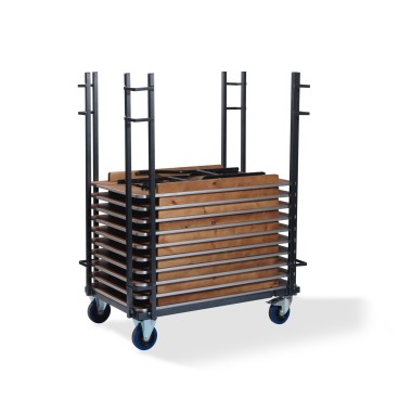Veba - Chariot de transport pour tables de banquet rectangulaires dimensions ajustables