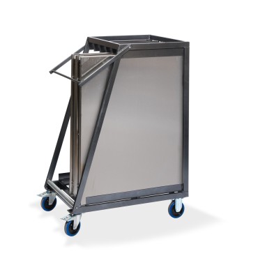 Veba - Chariot de transport pour 5 tables de travail pliantes en inox