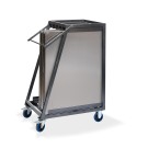 Veba - Chariot de transport pour 5 tables de travail pliantes en inox