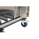 Veba - Chariot de transport pour 5 tables de travail pliantes en inox