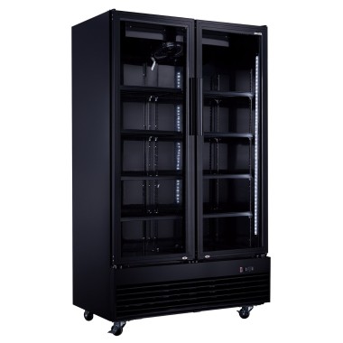 Veba - Réfrigérateur à bouteilles avec 2 portes vitrées