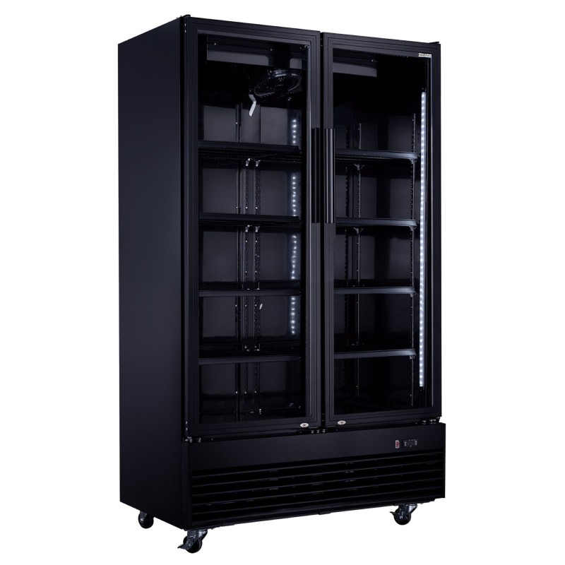 Veba - Réfrigérateur à bouteilles avec 2 portes vitrées