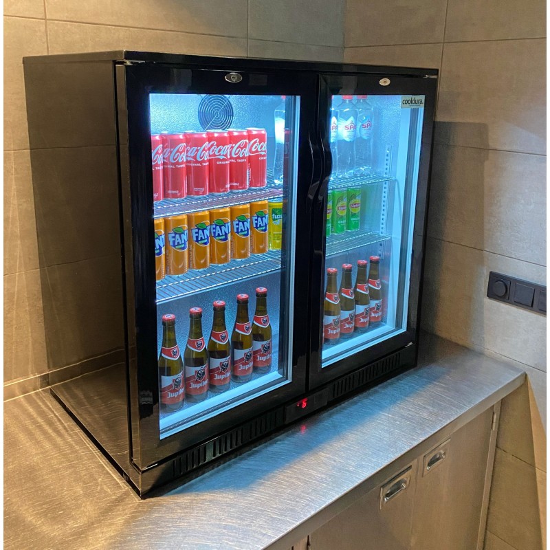 Veba - Réfrigérateur de bar avec 2 portes vitrées