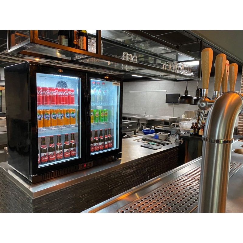 Veba - Réfrigérateur de bar avec 2 portes vitrées