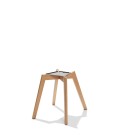 Veba - Keeve chaise empilable sans accoudoirs Jaune structure en bois de bouleau et assise en plastique