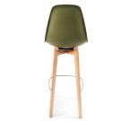 Veba - Keeve tabouret de bar sans accoudoirs Vert structure en bois de bouleau et assise en plastique