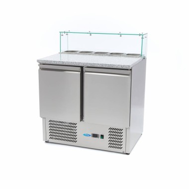Maxima - Réfrigérateur à pizza professionnel - 90 cm  -  5 bacs GN 1/6