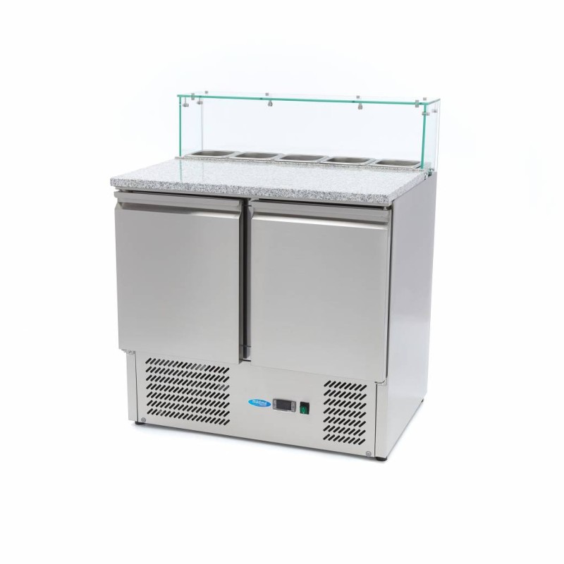 Maxima - Réfrigérateur à pizza professionnel - 90 cm  -  5 bacs GN 1/6
